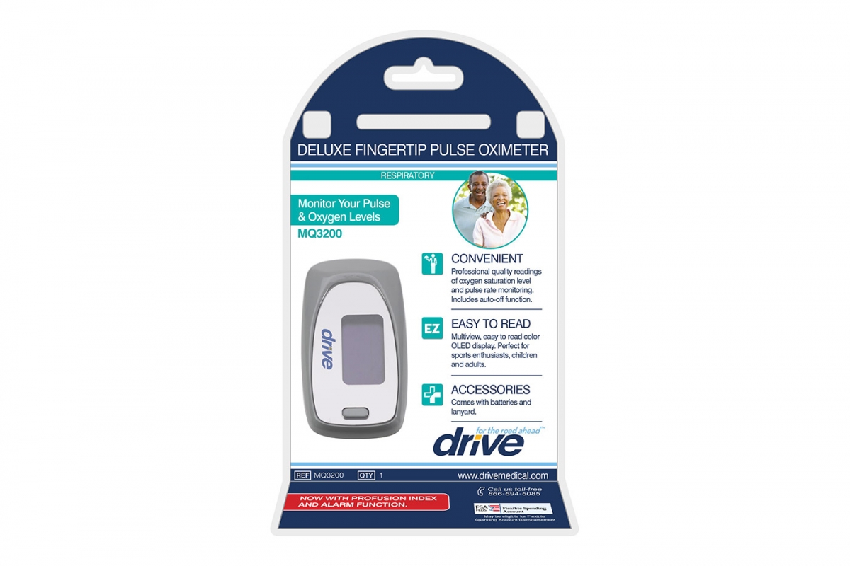 View SpO2 Deluxe Pulse Oximeter, Retail Packaging