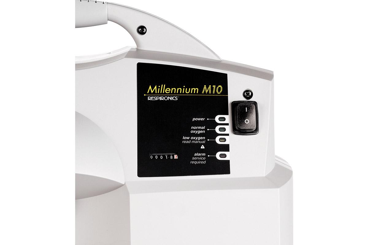Front Panel: Millennium M10 Oxygen Concentrator - 10L (Respironics)